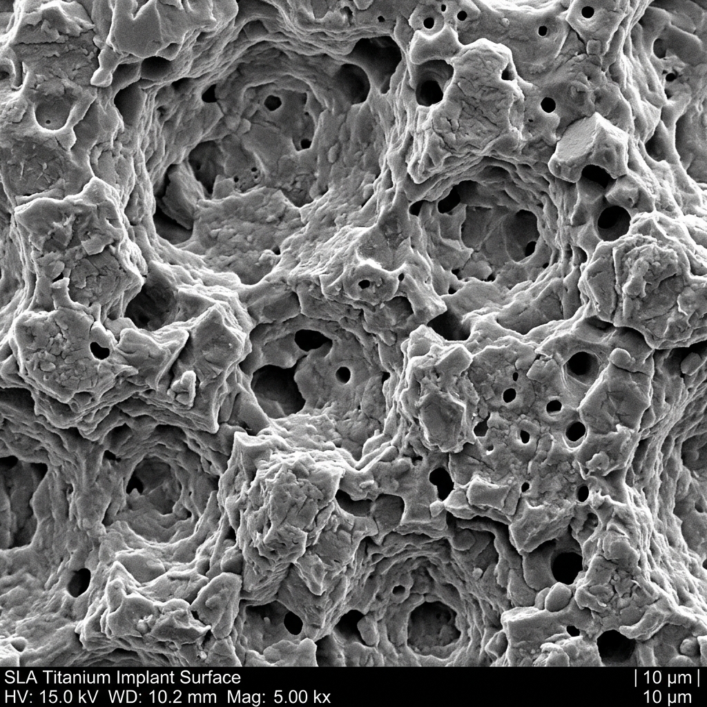 SLA Micro-structured Titanium Surface Representation